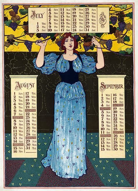 Poster Calendar 1896 Painting By Granger