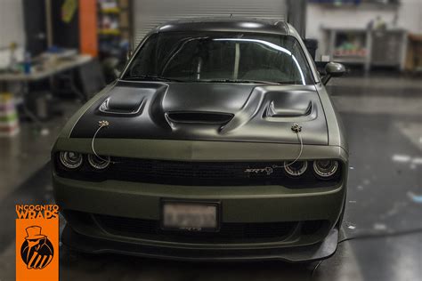 Dodge Challenger Hellcat Matte Military Green — Incognito Wraps