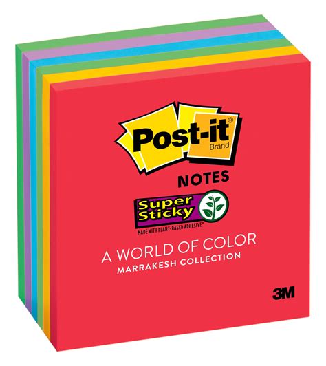 Post It Super Sticky Notes 3 In X 3 In Marrakesh Collection 6 Pads