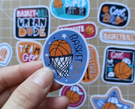 21pcs Colourful Basketball Stickers Pack Vinyl Stickers Etsy