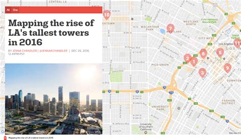 La Curbed Mapping The Rise Of Las Tallest Towers In 2016
