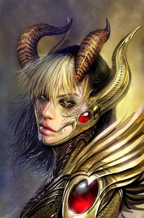 The Beautiful Demon Fantasy Art Women Female Art Fantasy
