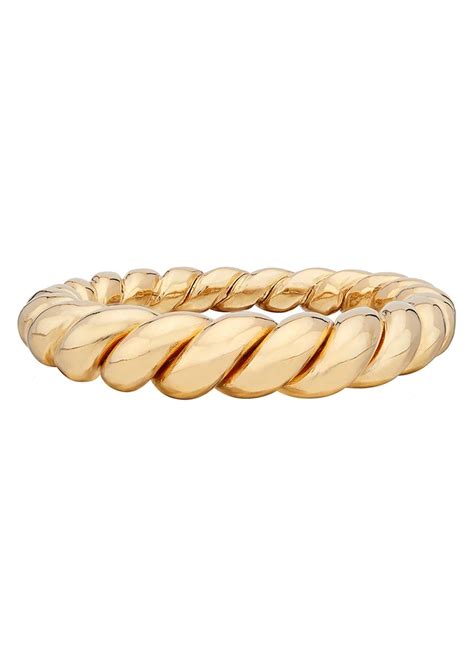 Anna Beck Pearl Twisted Tapered Twisted Ring Gold