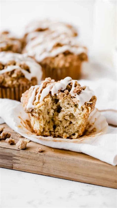 Apple Sour Cream Coffee Cake Muffins With Cinnamon Streusel Studio Baked