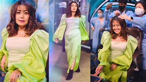 Pregnant Neha Kakkar Flaunting Her New Look At Indian Idol Season 12 Set Lollywood City