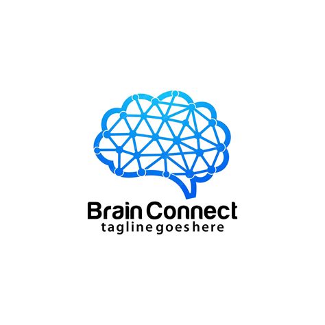 Brain Connect Logo Design Vorlage Premium Vektor