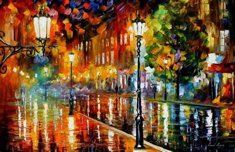 Street Of Illusions — Palette Knife Oil Painting On Canvas