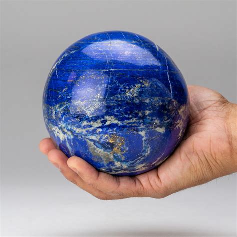Genuine Polished Lapis Lazuli Sphere Round Acrylic Stand V1