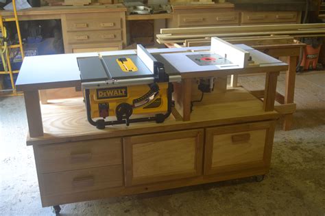 Mobile Table Saw Station Build For Dewalt Dw745 Free Plans