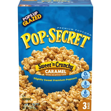 Pop Secret Popcorn Sweet N Crunchy Caramel Microwave Popcorn 264 Oz