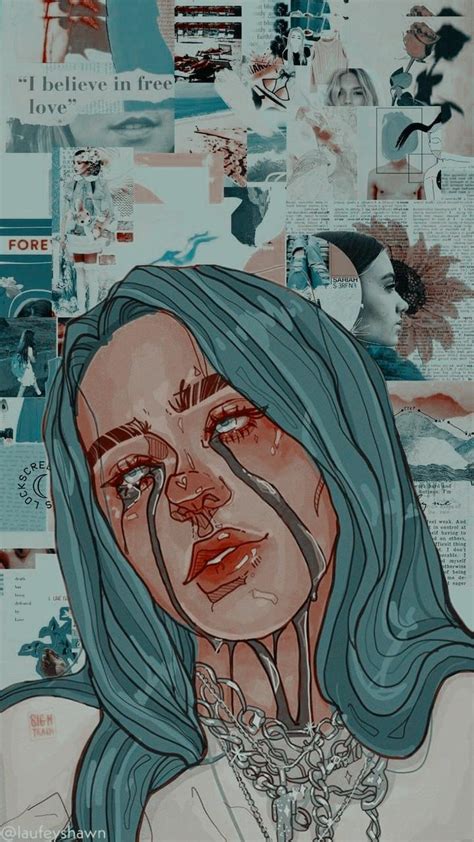 Tap the link edit by @celebrities_club. Billie Eilish Drawing Aesthetic Wallpapers - Wallpaper Cave
