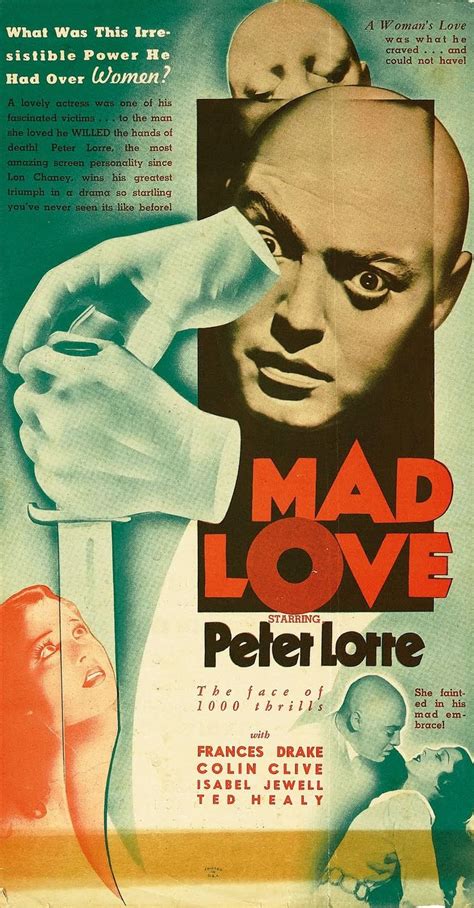 Mad Love 1935 With Images Classic Movie Posters Peter Lorre