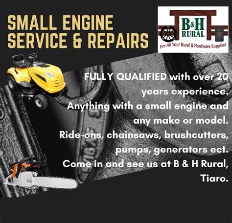 Engine Repair Services Small Engine Service And Repairs In Tiaro