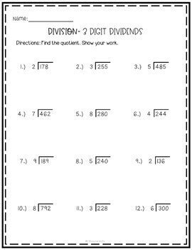 Multiplication and Division Worksheets | 4th Grade by Shayna Vohs