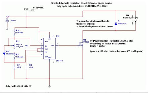 Simple Dc Motor Pwm Speed Control The Circuit