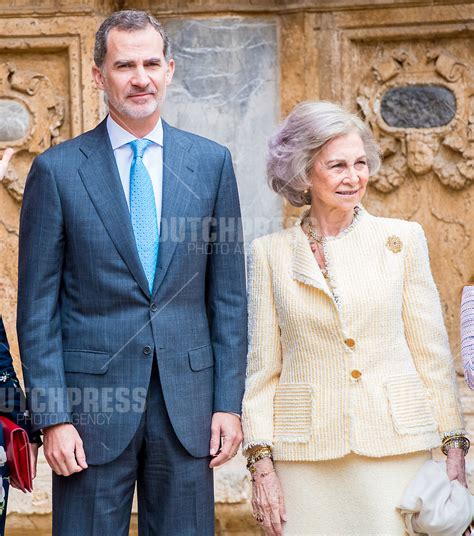Koning Felipe Vi Met Zijn Moeder Oud Koningin Sofia Van Spanje Dsc