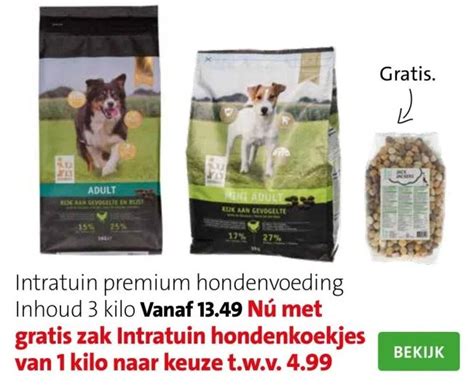 Intratuin premium hondenvoeding inhoud 3 kilo vanaf 13 49 nú met gratis