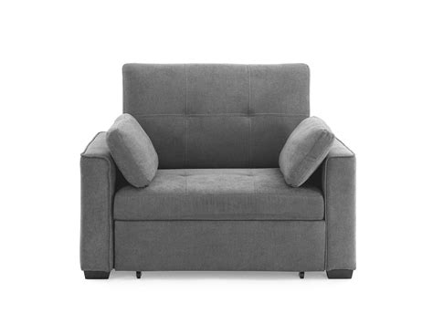 This light gray toned sleeper sofa is perfect for hosting guests. Night and Day Nantucket Twin Sized Sofa Sleeper Light Gray