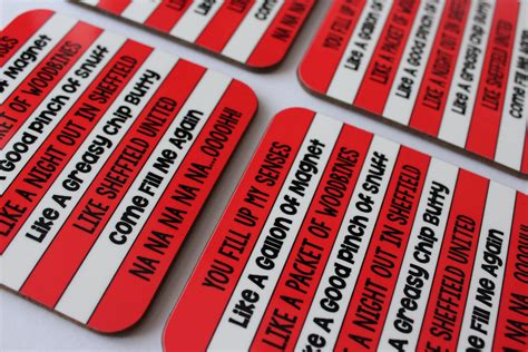 You Fill Up My Senses Coaster Red And White Stripes Sheffield Etsy