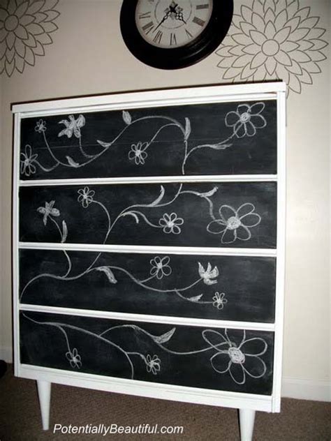 Blackboard Paint Diy Modern Furniture Decoration In Black And White