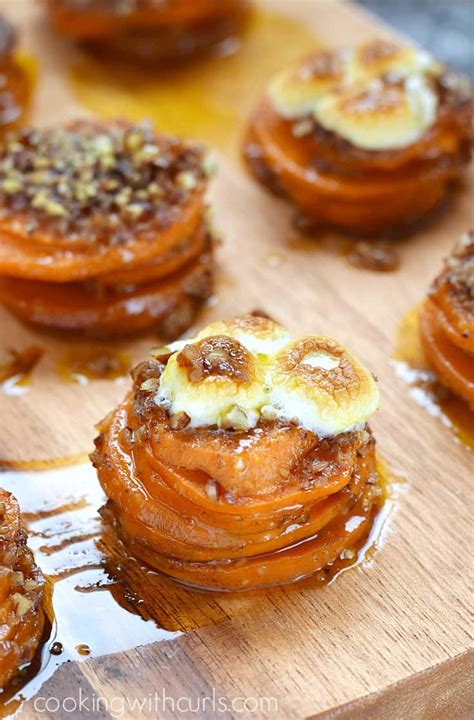 Candied Sweet Potato Stacks Cooking With Curls