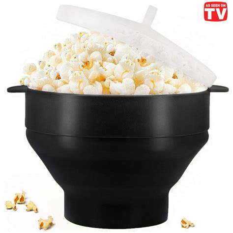 Korcci Microwave Popcorn Popper Bpa Free Silicone Hot Air Microwavable