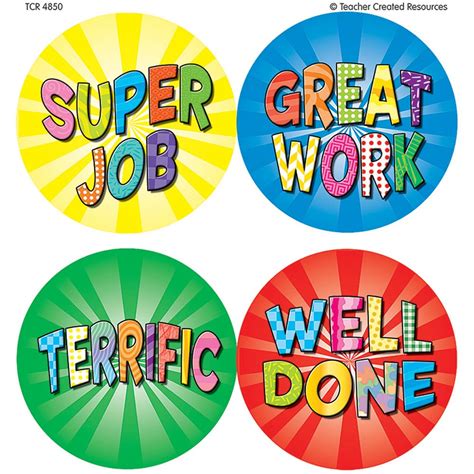Good Work 2 Wear Em Badges Tcr4850 Teacher Created Resources