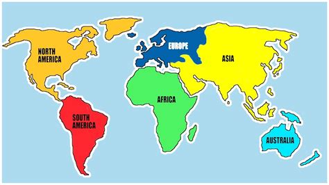 Basic World Map With Continents