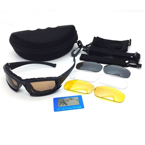 uv400 daisy x7 army goggles sunglasses men military sun glasses 4 lens kit for men s war game