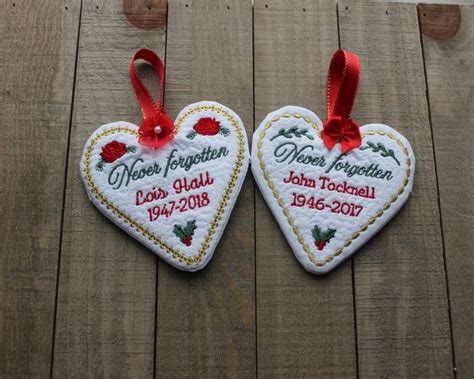 Memorial Ornaments 4×4 · Omas Place Machine Embroidery Designs