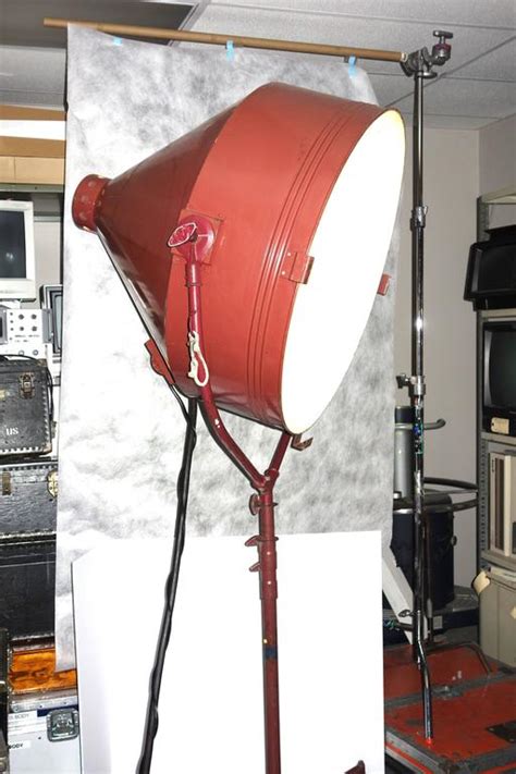Rare Old Hollywood Huge Movie Studio Light As Sculpture W Stand