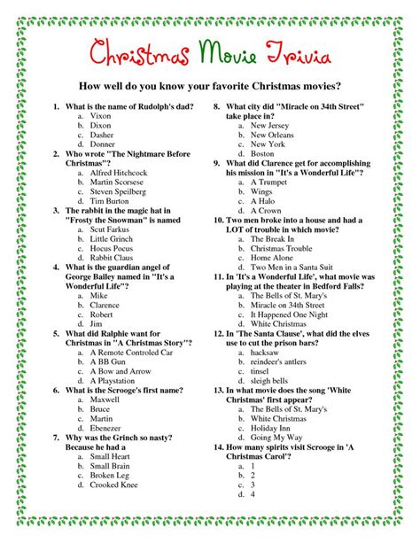 Merry Christmas Trivia Christmas Quiz Christmas 2019