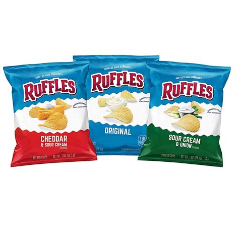 Ruffles Potato Chips Variety Pack 1 Oz Bags 40 Count