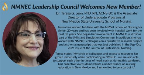 Announcing New Nmnec Leadership Council Member Nmnec