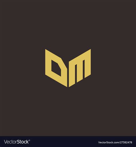 Dm Logo Letter Initial Logo Designs Template Vector Image