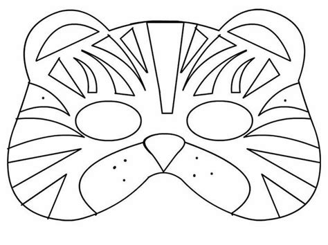 Karnevalsmaske Zum Bedrucken Und Ausmalen Tiger Mask Tiger Mask