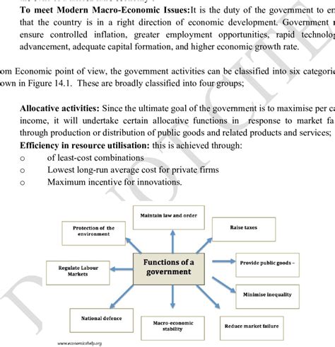 Summary Of The Economic Functions Of The Government Download Scientific Diagram