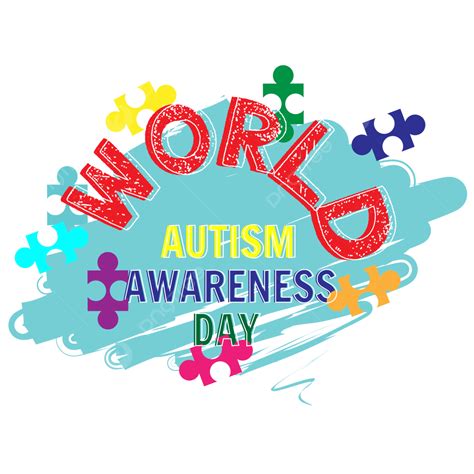 Autism Awareness Day Vector Png Images Autism Day In Arc On Light Blue
