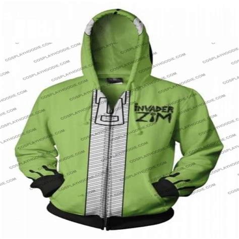 Invader Zim Zombie Gir Zip Up Hoodie Jacket Fashionspicex Shop