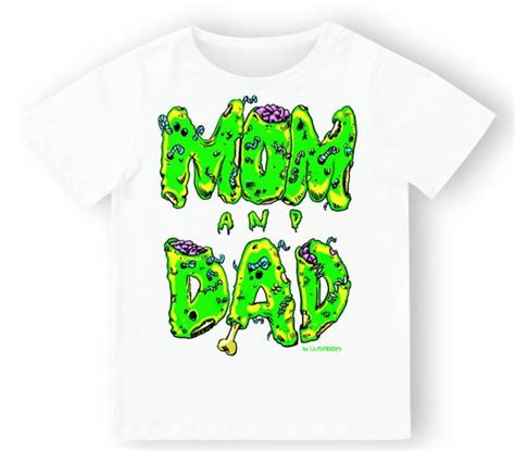 Camiseta Para Bebé Mom And Dad En Blanco — Camden Shop