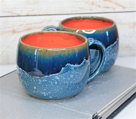 Large Ceramic Coffee Mug 17 Oz Etsy