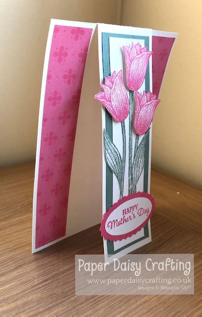 Timeless Tulips Mothers Day Card Stampin Up Fancy Fold Cards Folded