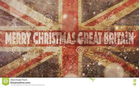 Merry Christmas Great Britain Flag Stock Illustration Illustration