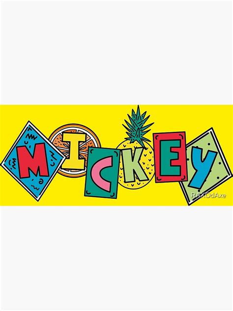 Mickey Name Badge 03 Poster By Raxodaxe Redbubble
