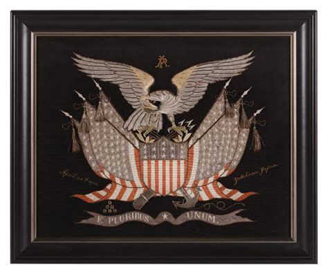 38x38 Embroidered Usct Eagle E Pluribus Unum Cotton Flag 38x38 W 3