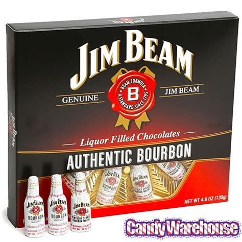 Jim Beam Liquor Filled Chocolate Bottles 12 Piece Box