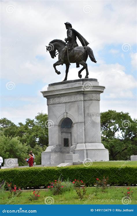 Sam Houston Monument At Hermann Park In Houston Texas Editorial Stock