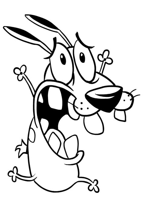 Courage The Cowardly Dog Coloring Sheets Coloring Pages