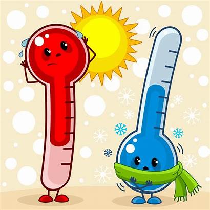 Thermometer Thermometers Cold Temperature Cartoon Och Termometri