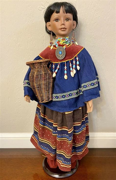 native american indian porcelain doll collectible indian porcelain dolls new ebay